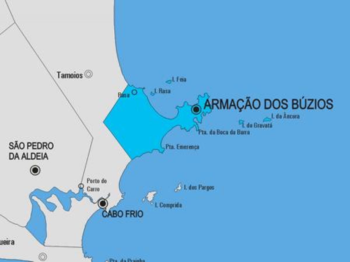 Χάρτης της Armação dos Búzios δήμο