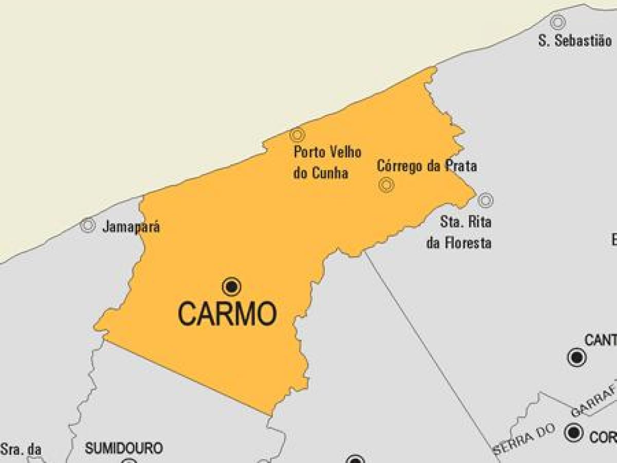 Χάρτης της Cardoso Moreira δήμο