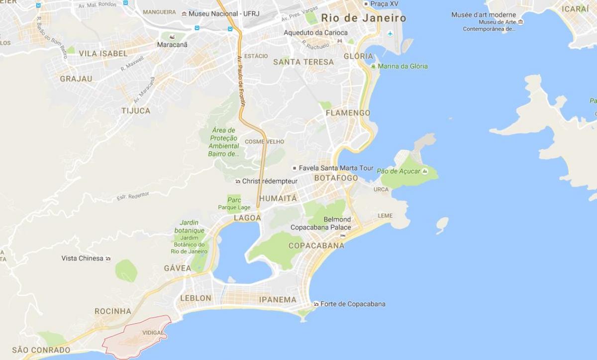 Χάρτης της favela Βιδιγαλ