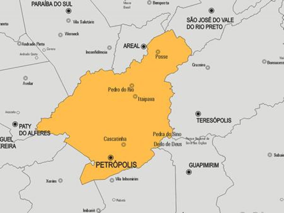 Χάρτης της Petrópolis δήμο