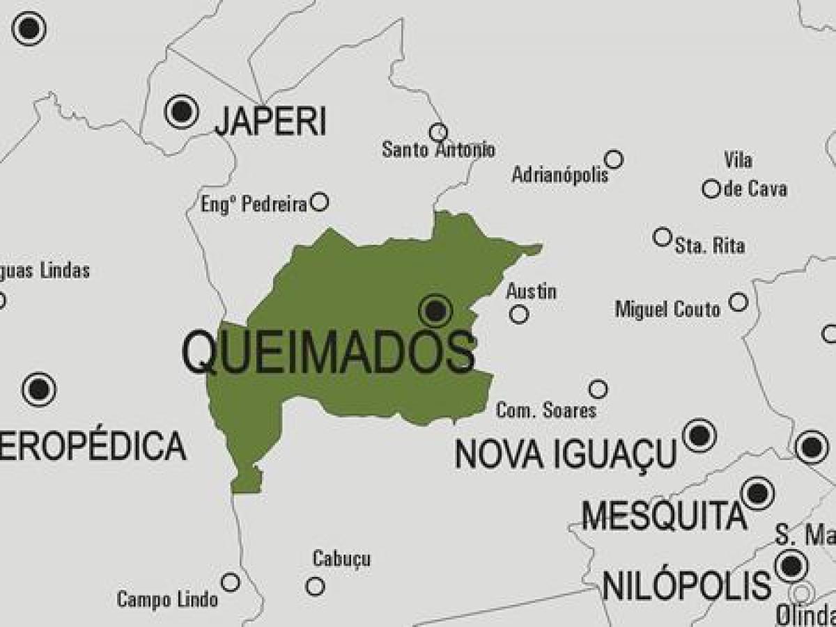 Χάρτης της Queimados δήμο