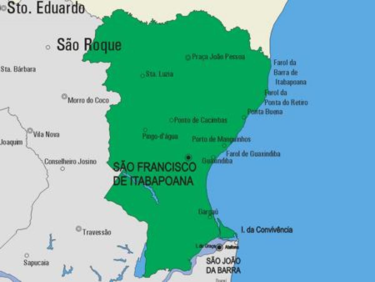 Χάρτης του São Fidélis δήμο