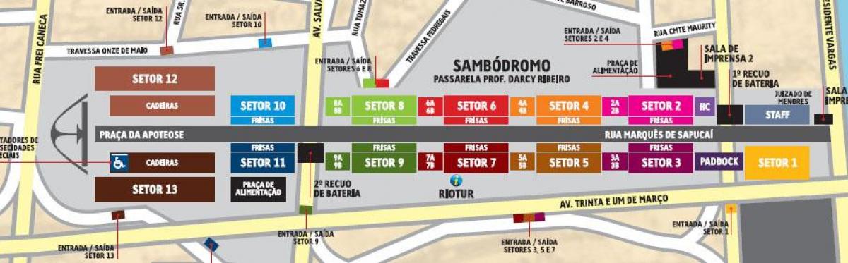 Χάρτης της σε sambódromo