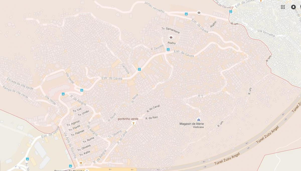 Χάρτης της φαβέλα Rocinha