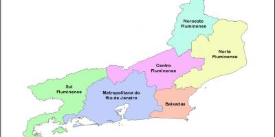 Χάρτης της mesoregions Ρίο ντε Τζανέιρο