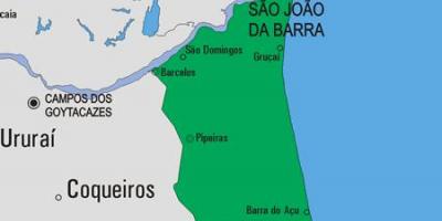 Χάρτης του São João da Barra δήμο