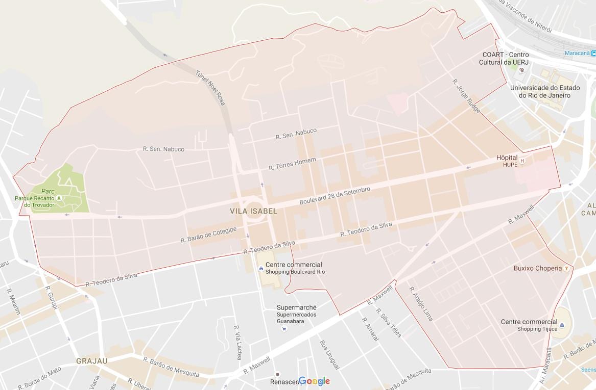 Χάρτης της Vila Isabel