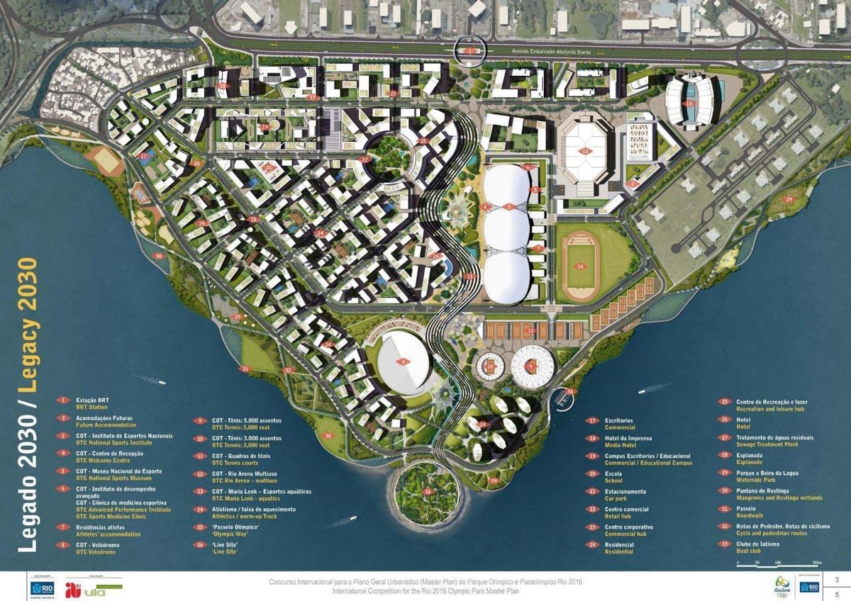 Χάρτης της Olympic park κληρονομιά