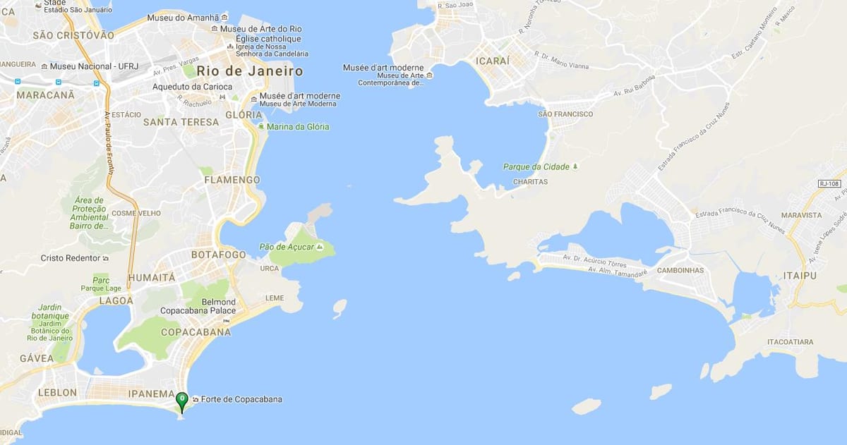Χάρτης της παραλίας Ντιάμπλο