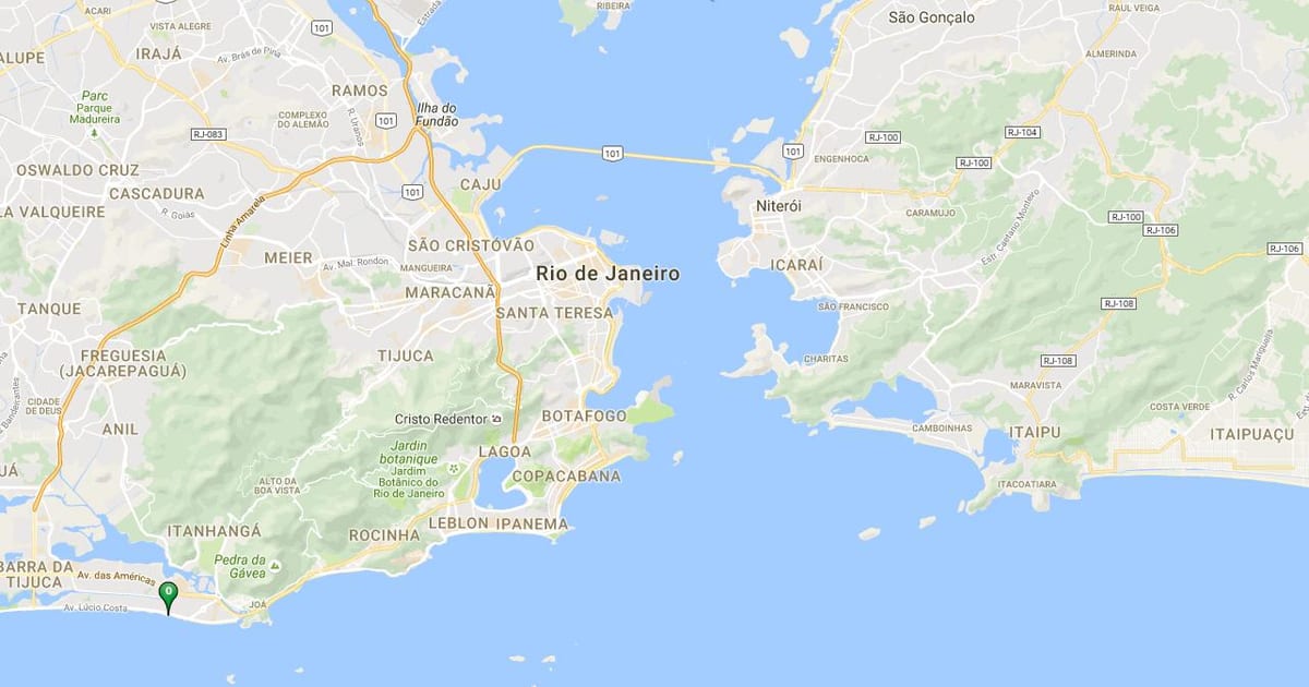 Χάρτης της παραλίας Barra da Tijuca