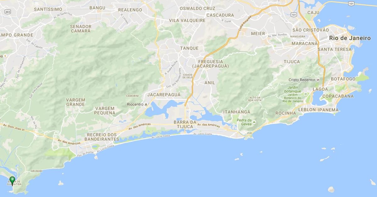Χάρτης της παραλίας Barra de Guaratiba