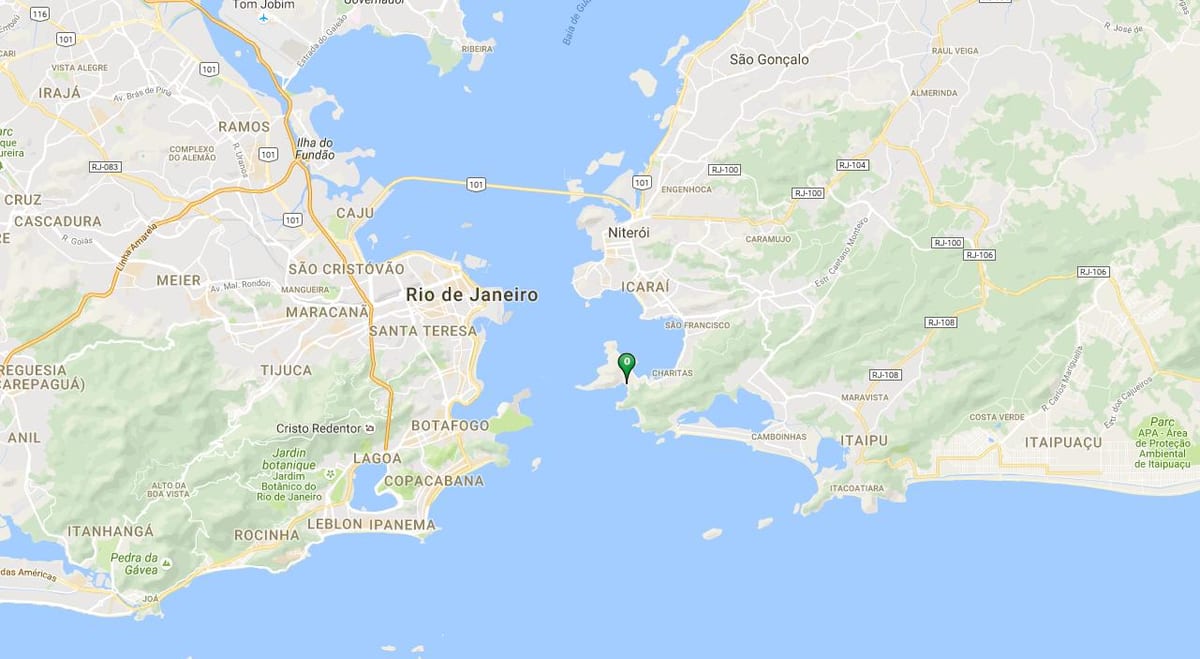 Χάρτης της παραλία Forte Ριο Βραγκο