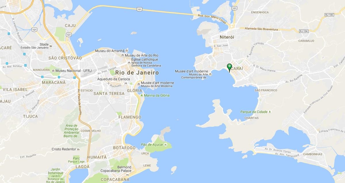Χάρτης της παραλίας Icaraí