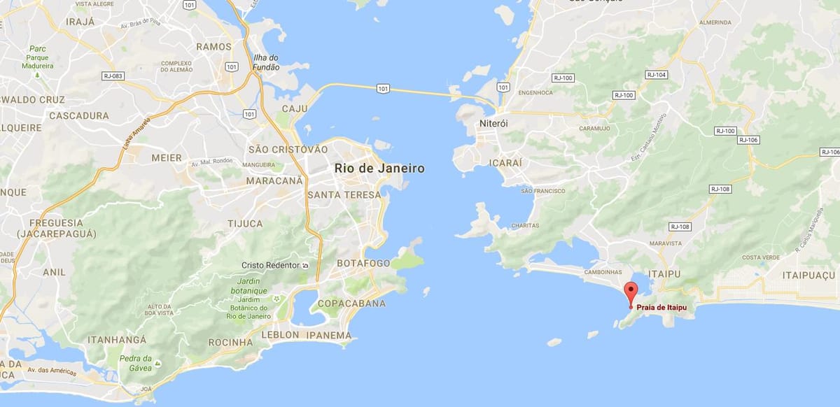 Χάρτης της παραλίας Itaipú