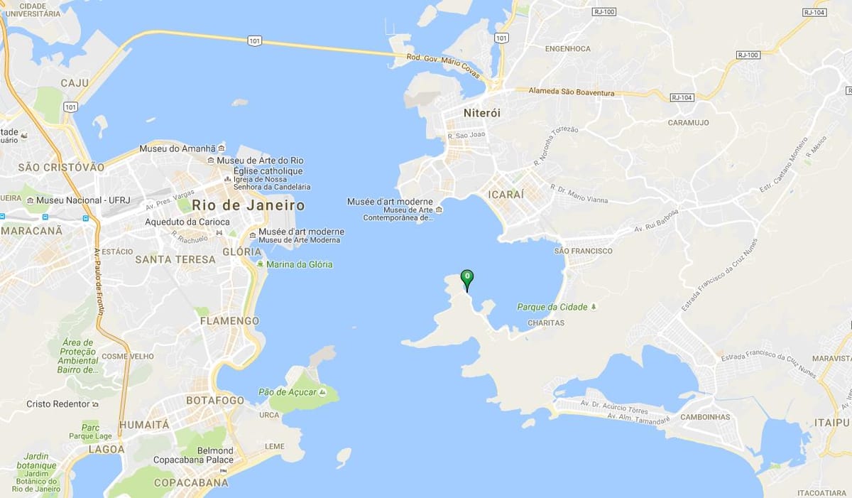 Χάρτης της παραλίας Jurujuba