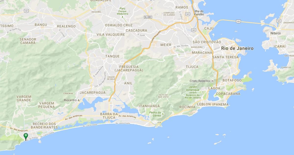 Χάρτης της παραλίας Macumba