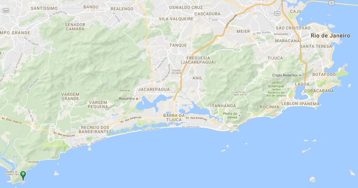 Χάρτης της παραλίας Perigoso