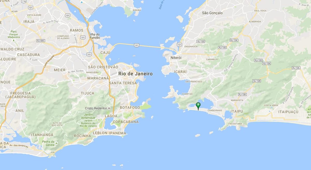 Χάρτης της παραλίας Piratininga