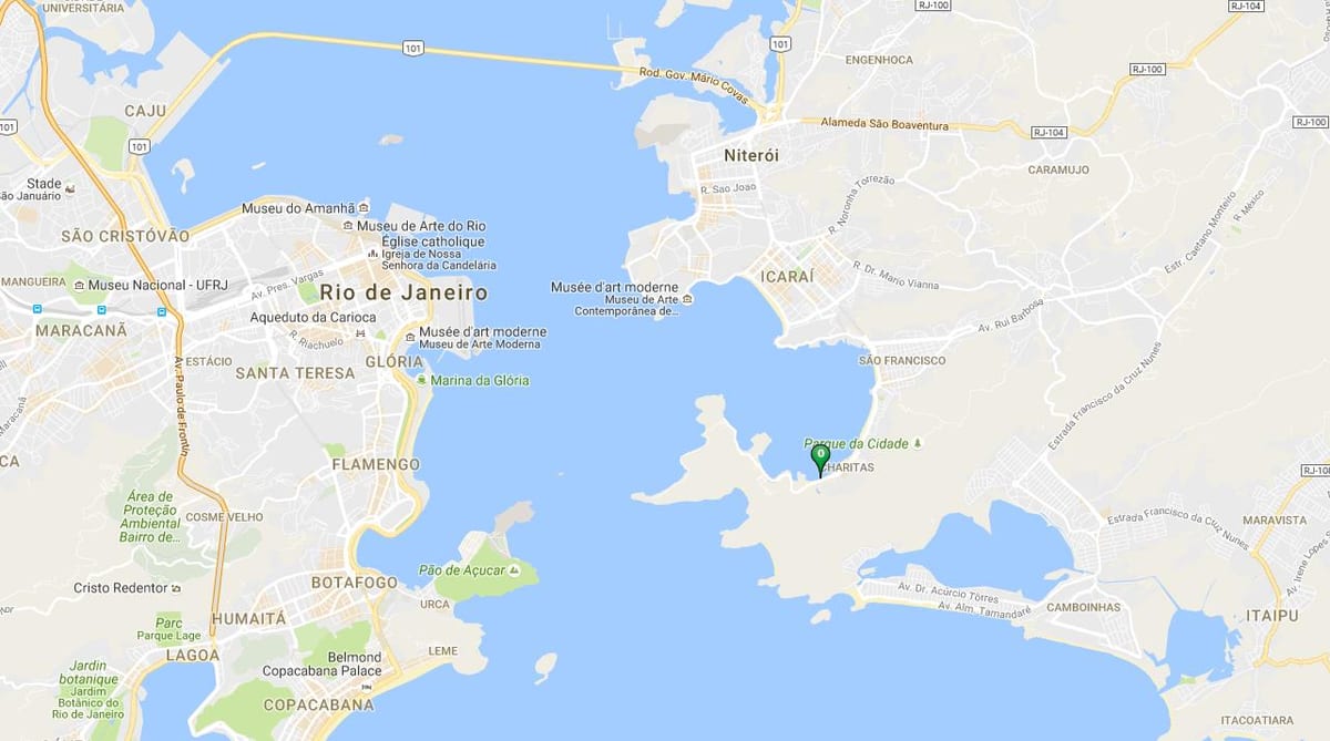 Χάρτης της παραλίας Samanguaia