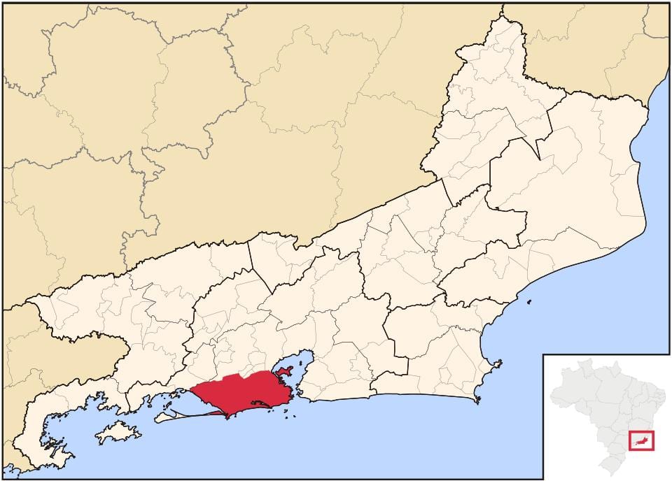 Ο χάρτης του Ρίο ντε Τζανέιρο