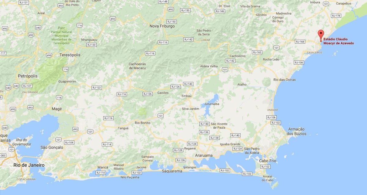 Χάρτης της στάδιο Cláudio Moacyr de Azevedo