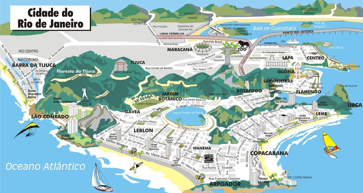 Χάρτης της 3d Rio de Janeiro