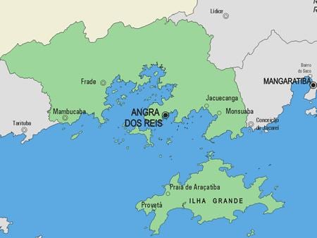 Χάρτης των Angra dos Reis δήμο