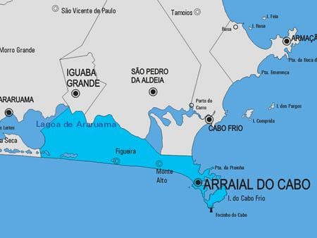 Χάρτης της Arraial do Cabo δήμο