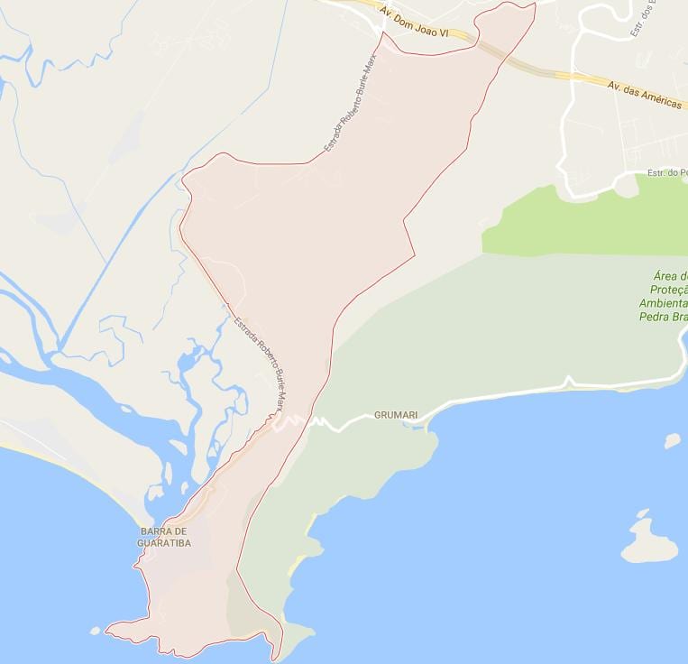 Χάρτης της Barra de Guaratiba