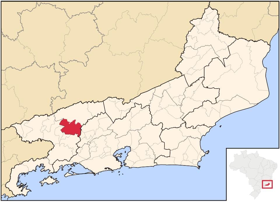 Χάρτης της πόλης Barra do Piraí
