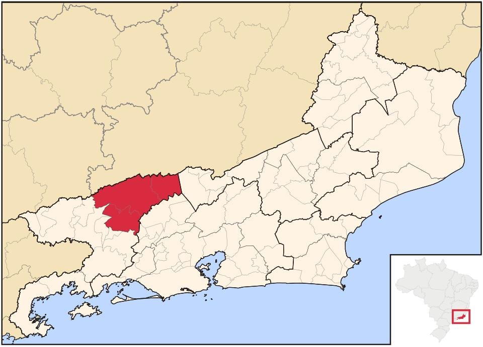 Χάρτης της πόλης Barra do Piraí