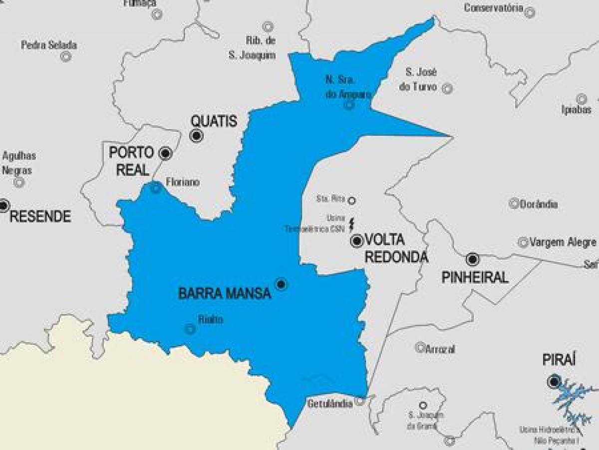 Χάρτης της Barra Mansa δήμο