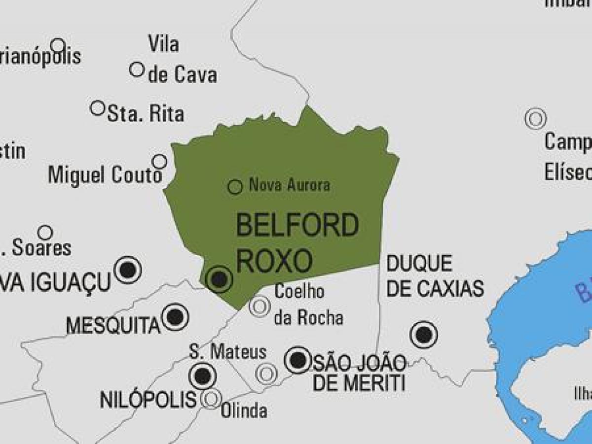 Χάρτης της Belford Roxo) δήμος
