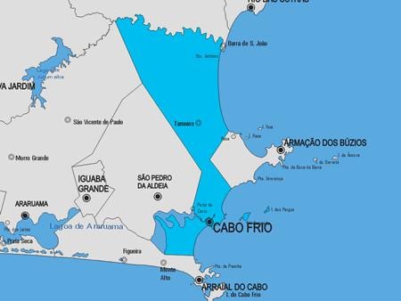Χάρτης της Cabo Frio δήμο