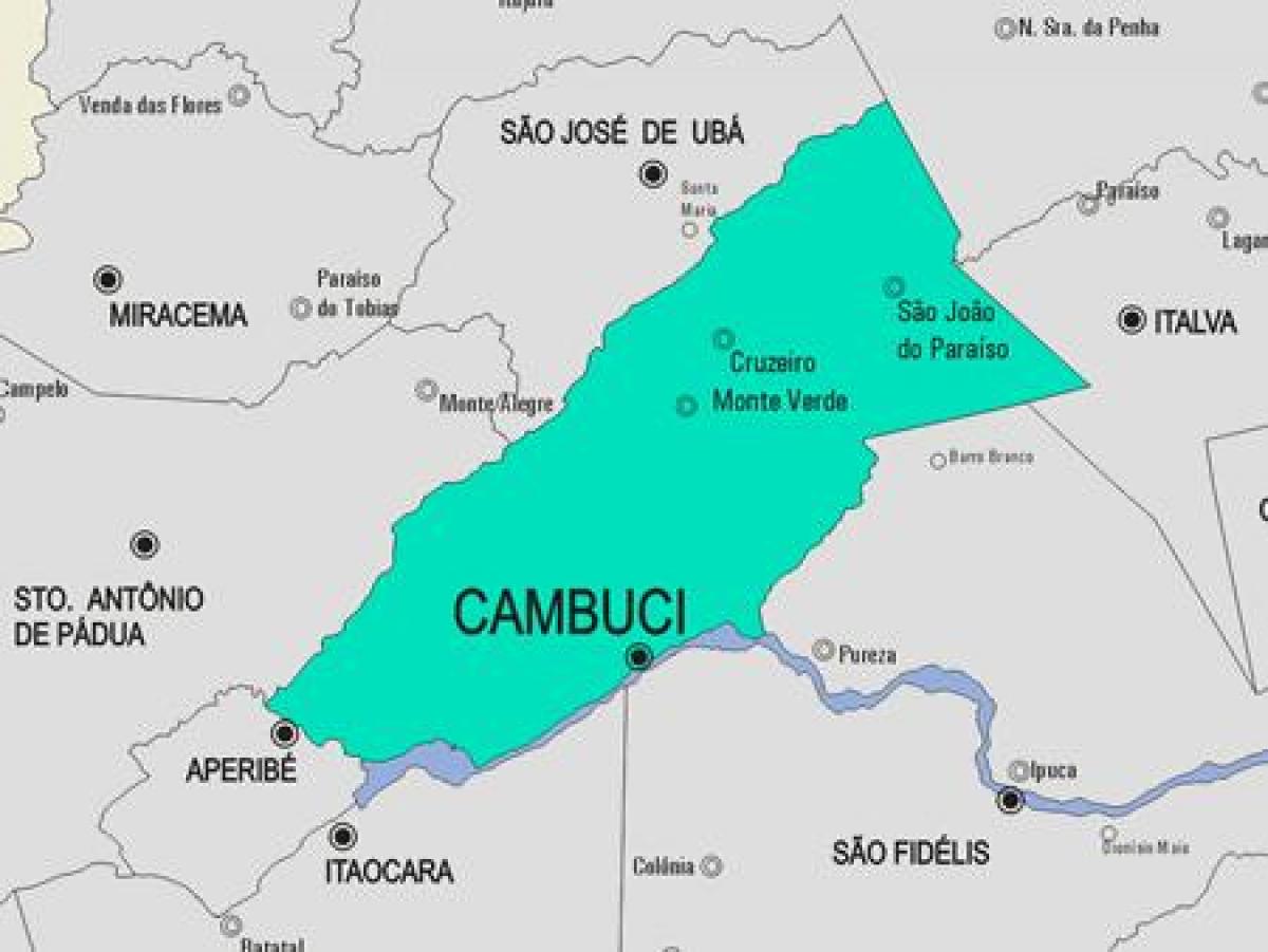 Χάρτης της Cambuci δήμο