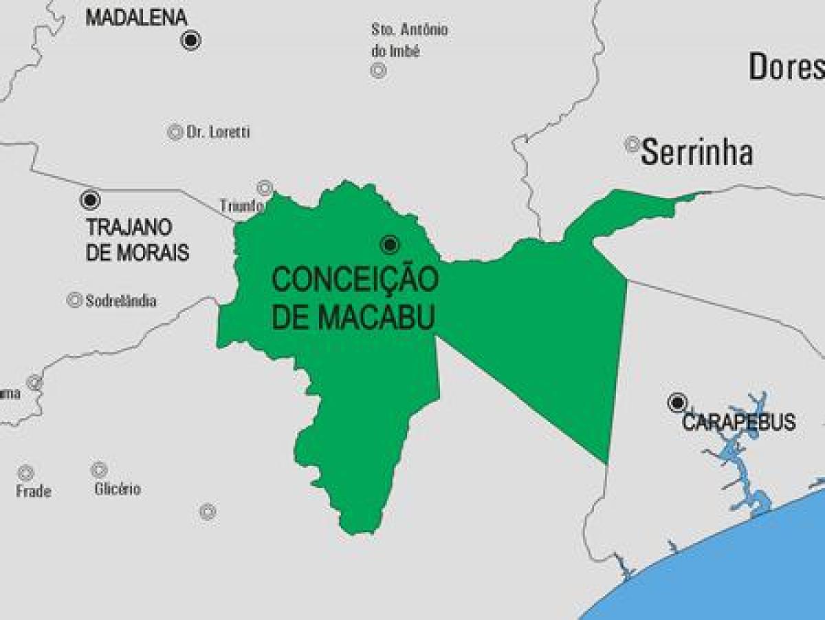 Χάρτης της Conceição de Macabu δήμο