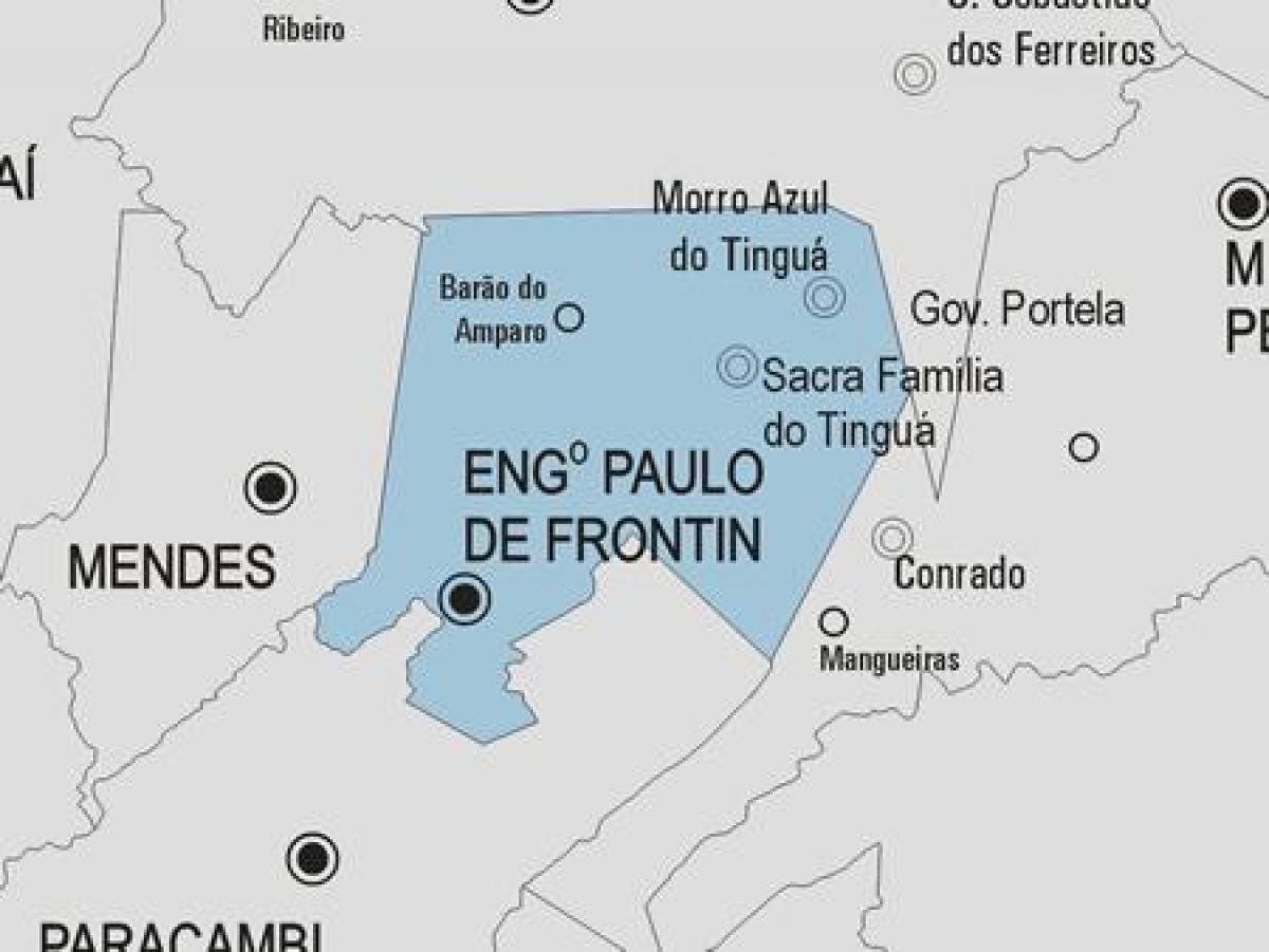 Χάρτης της Engenheiro Paulo de Frontin δήμο