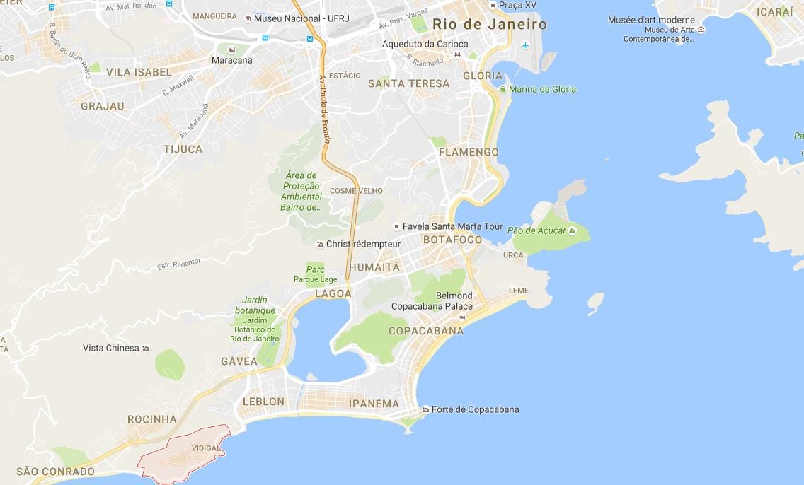 Χάρτης της favela Βιδιγαλ
