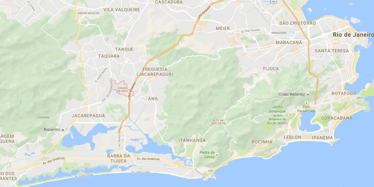 Χάρτης της favela Cidade de Deus