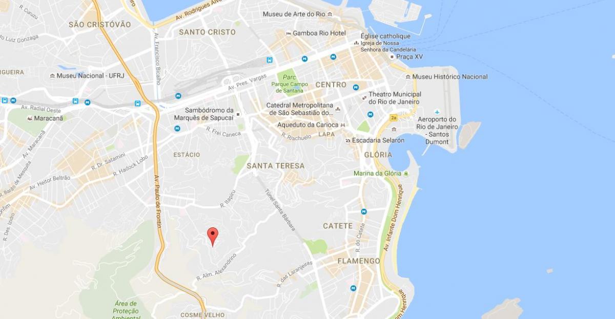 Χάρτης της favela Μανγκγεειρα