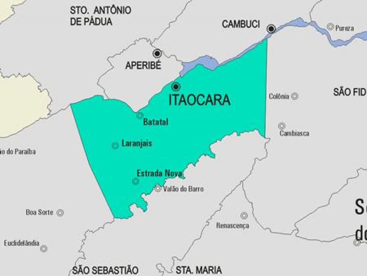 Χάρτης της Itaocara δήμο