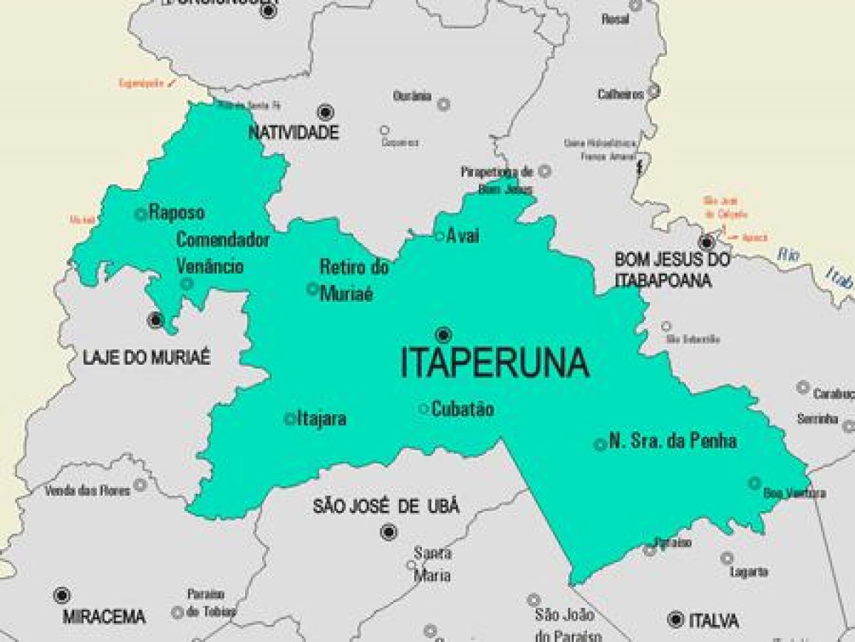 Χάρτης της Itaperuna δήμο