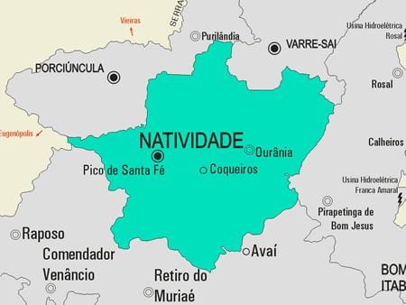 Χάρτης της Natividade δήμο