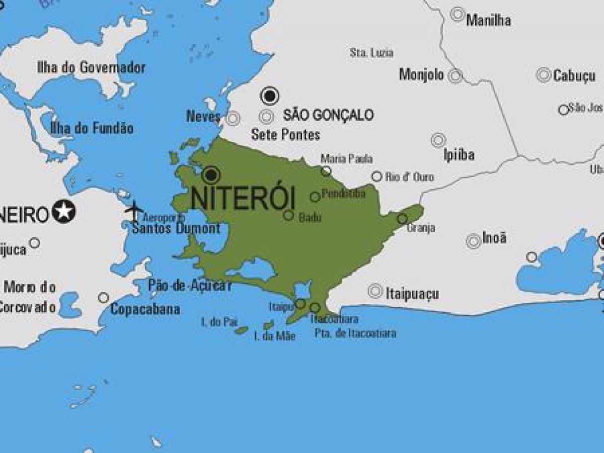 Χάρτης της Niterói δήμο