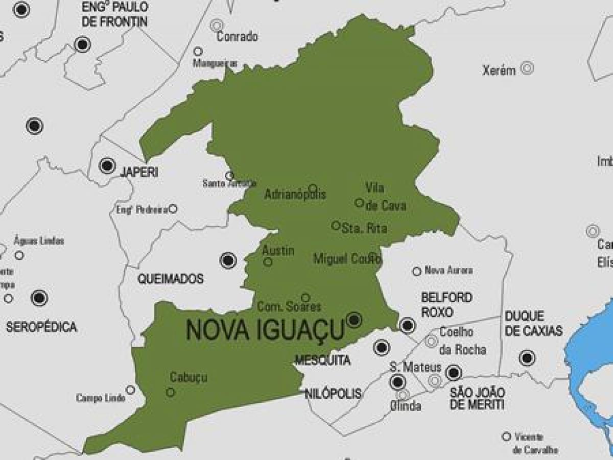 Χάρτης της Nova Iguaçu δήμο