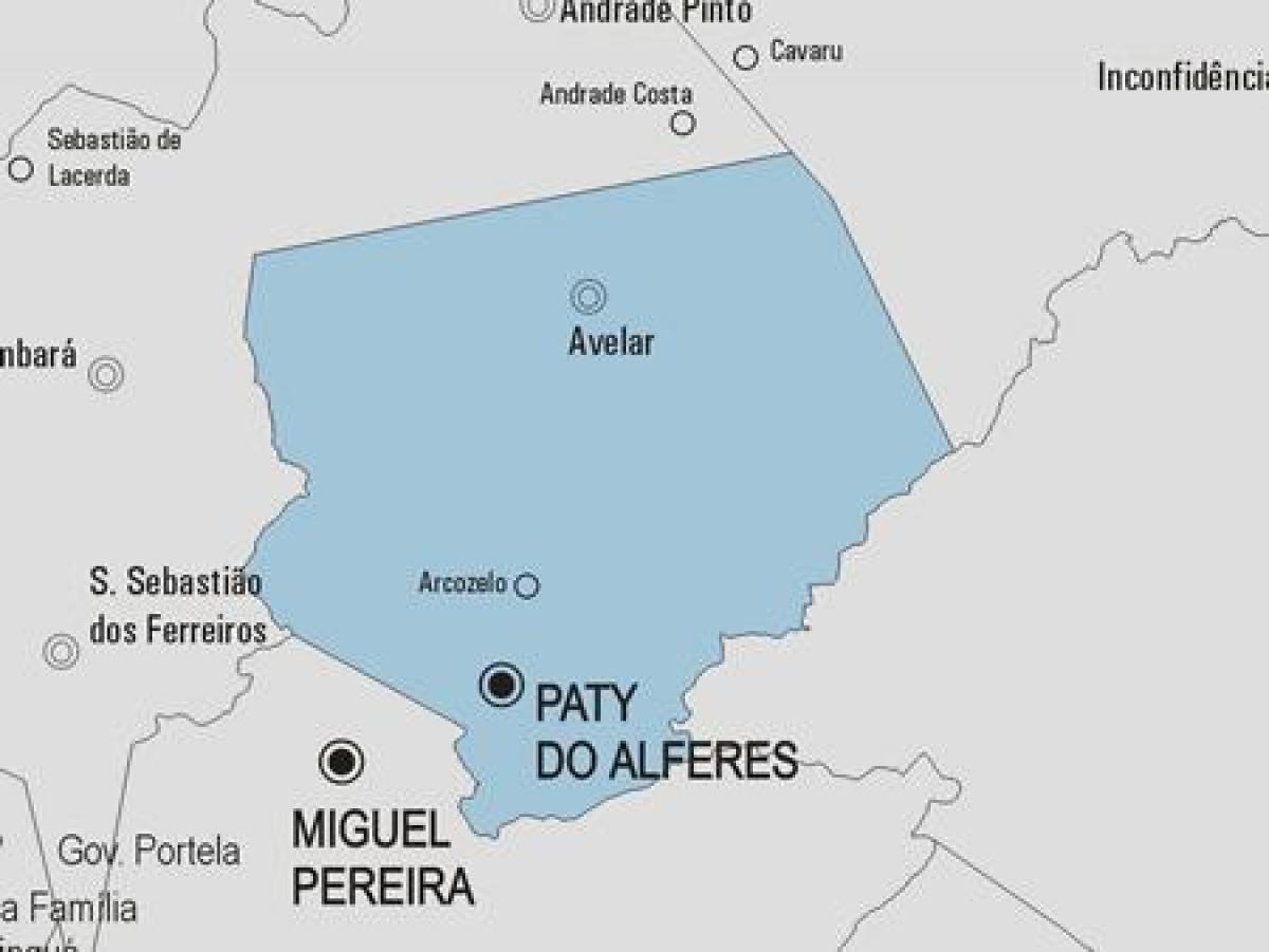 Χάρτης της Paty do Alferes δήμο