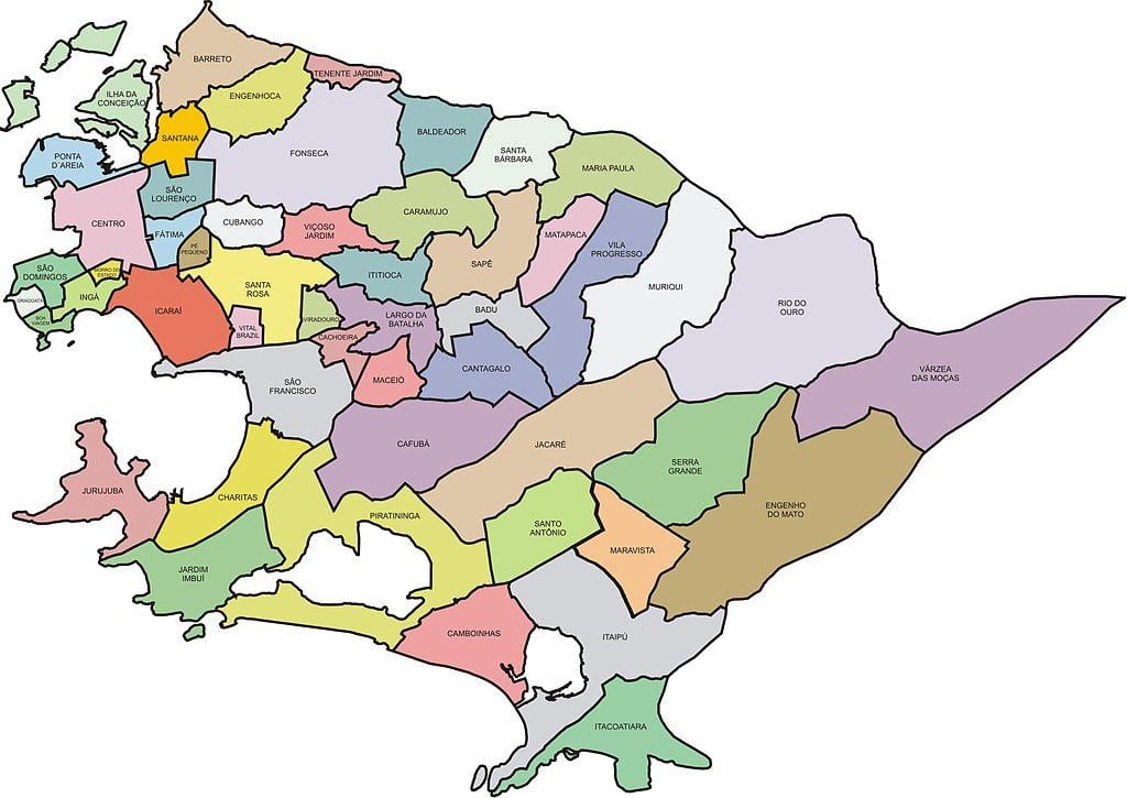 Χάρτης της Quartiers Niterói