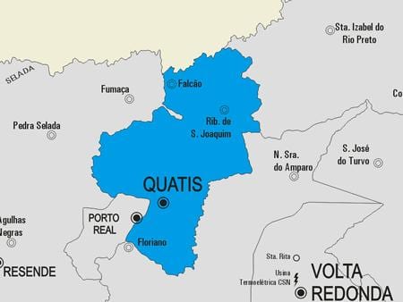 Χάρτης της Quatis δήμο