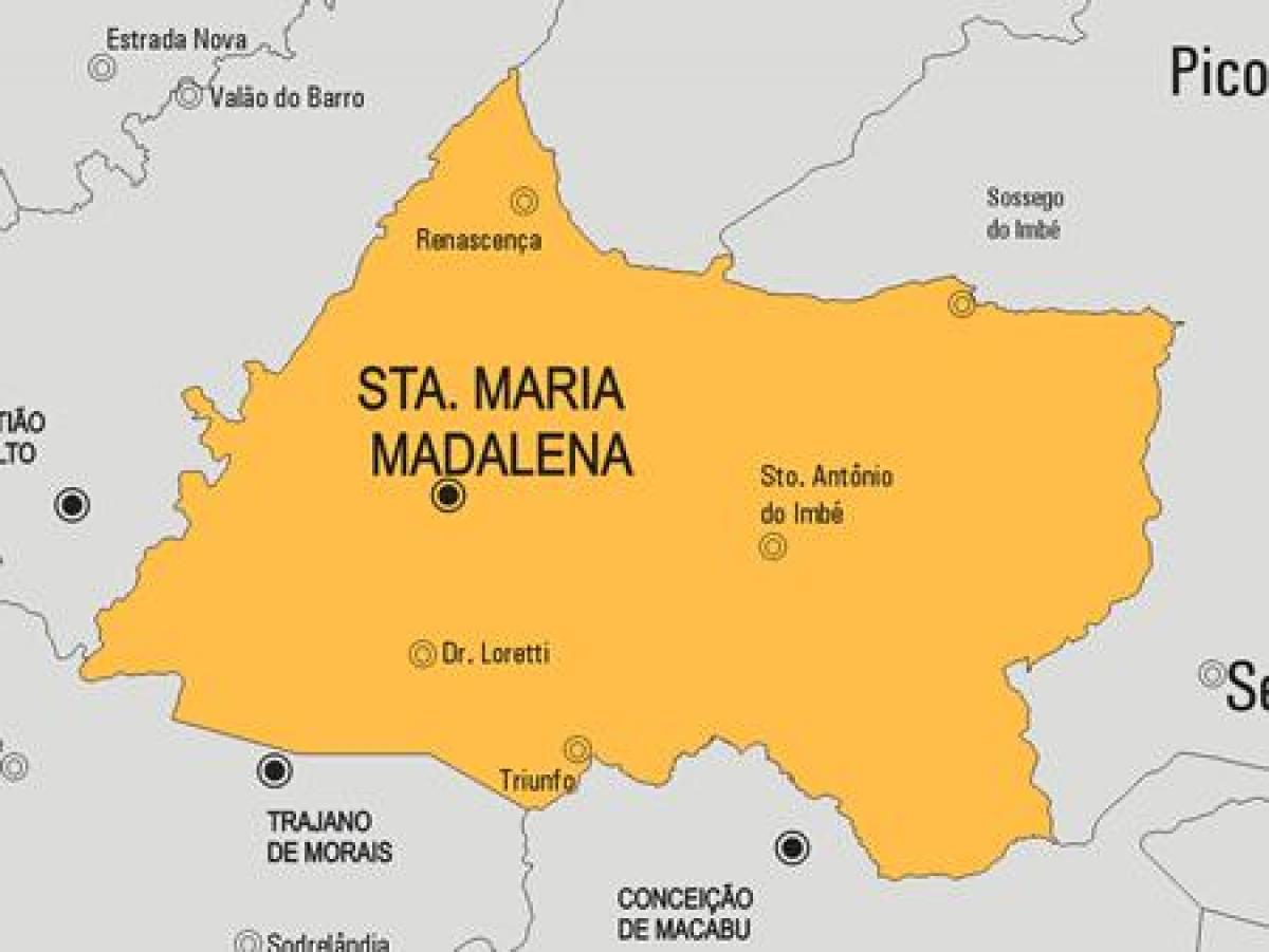 Χάρτης της Santa Maria Madalena δήμο