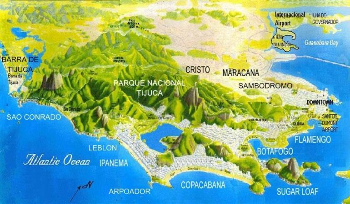 Χάρτης του Sao Conrado beach